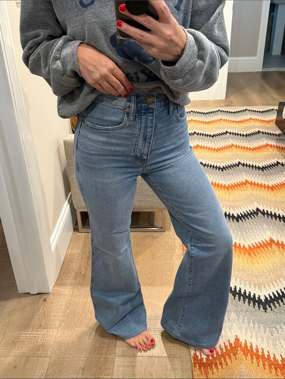 NWOT *hemmed MADEWELL Hi Rise Flare 24